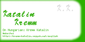 katalin kremm business card